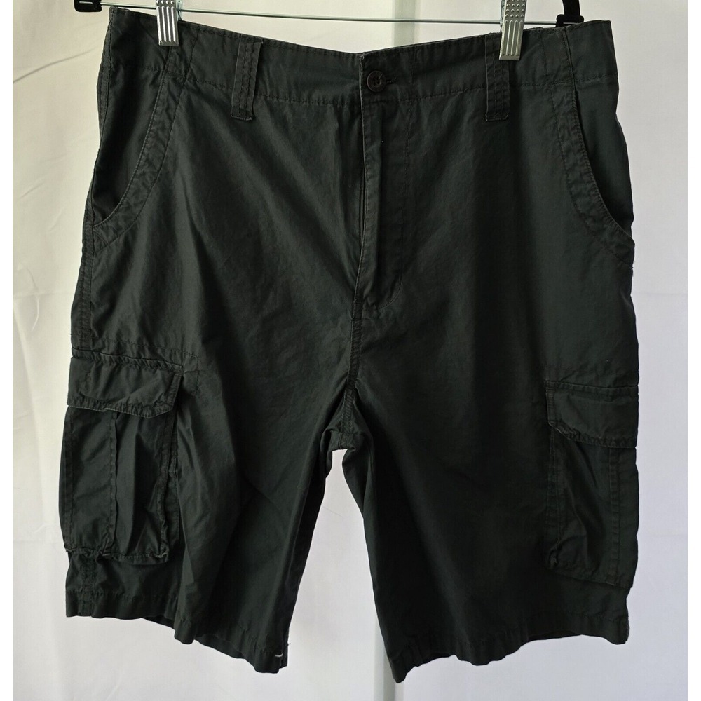 Beverly Hills Polo Club Men's Grey Cargo Relaxed Straight Fit Pockets Shorts  32